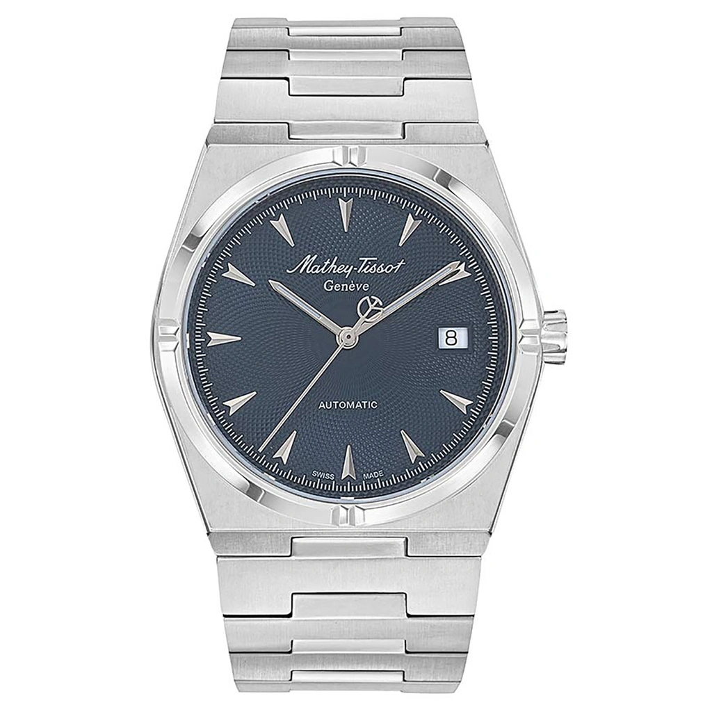 Mathey-Tissot Zeus ステンレススチール 青文字盤 クォーツ H118ATABU メンズ腕時計