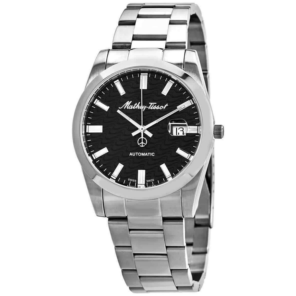 Mathey-Tissot Mathy I ステンレススチール 黒文字盤 自動巻き H1450ATAN メンズ腕時計