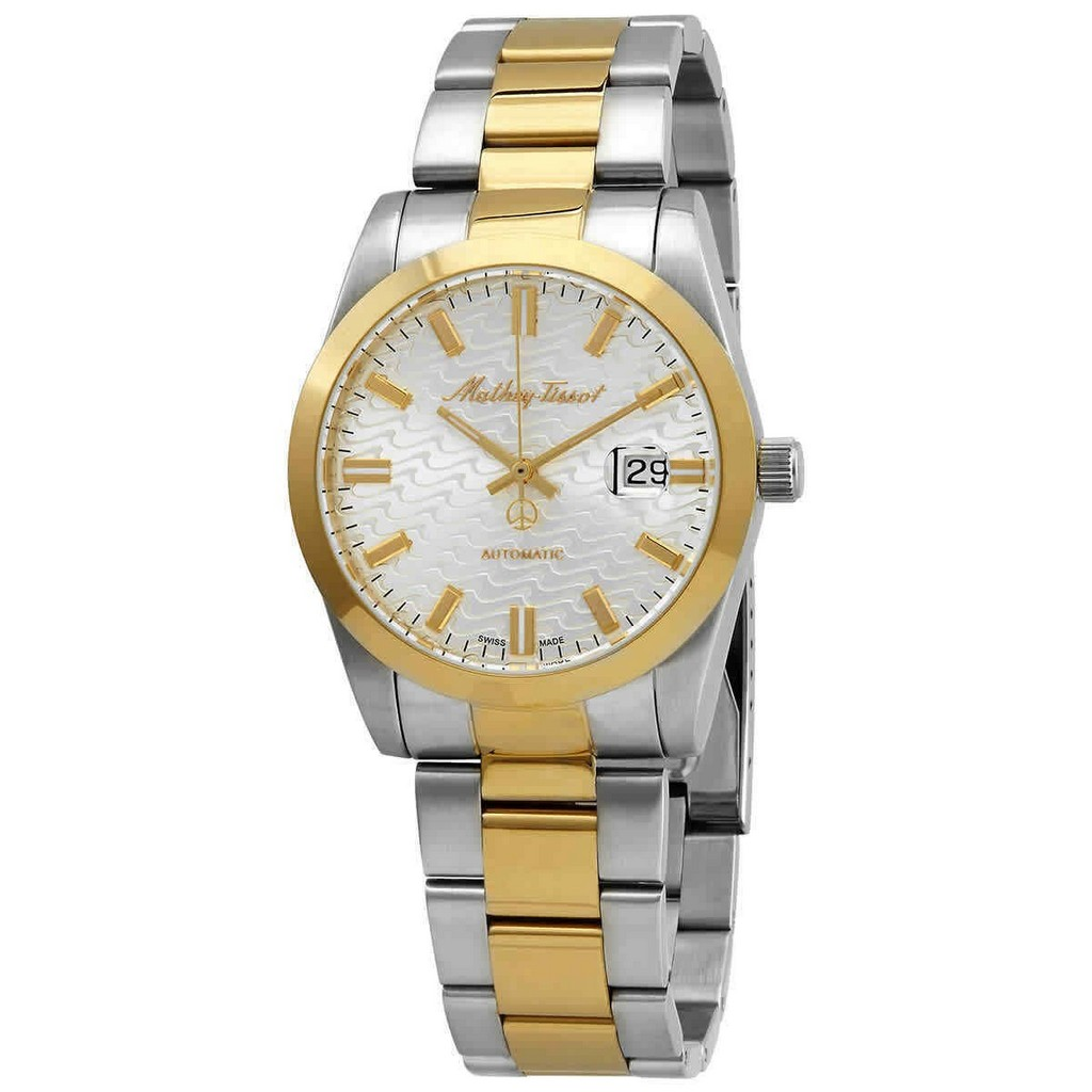 Mathey-Tissot Mathy I Two Tone ステンレススチール 白文字盤 自動巻き H1450ATBI メンズ腕時計