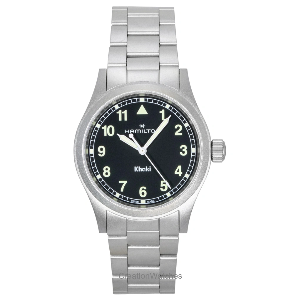 Hamilton Khaki Field ステンレススチール 黒文字盤 クォーツ H69401130 メンズ腕時計