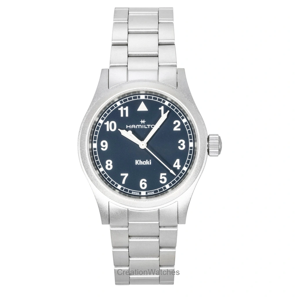 Hamilton Khaki Field ステンレススチール 青文字盤 クォーツ H69401140 メンズ腕時計