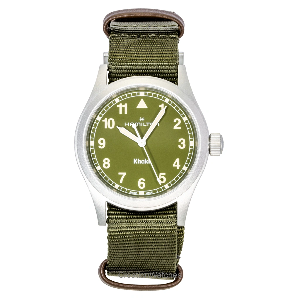 Hamilton Khaki Field Textile Strap 緑文字盤 クォーツ H69401960 メンズ腕時計