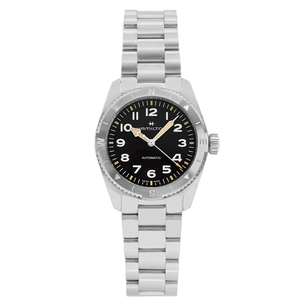 Hamilton Khaki Field Expedition ステンレススチール 黒文字盤 自動巻き H70225130 100m防水 メンズ腕時計