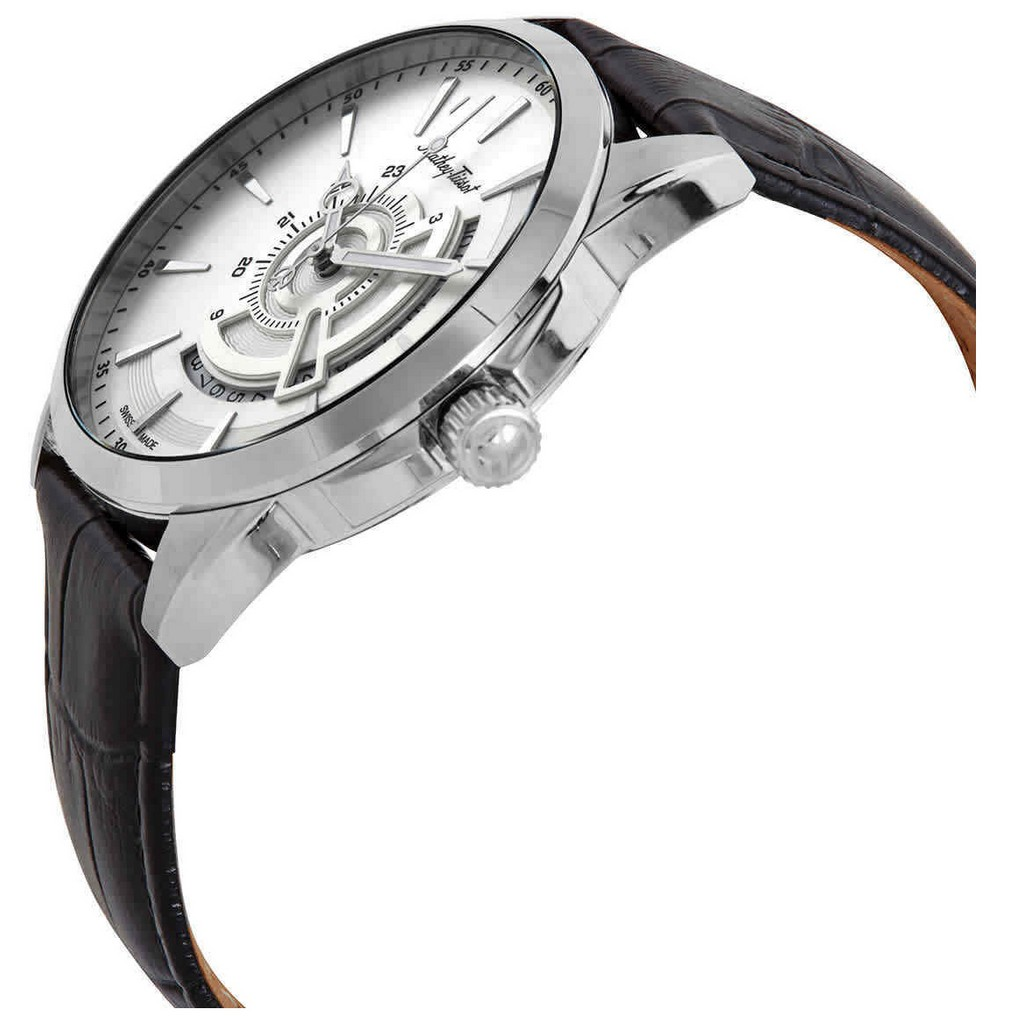 Mathey-Tissot Mondo Leather Strap Silver Dial Quartz H711AS Men's Watch