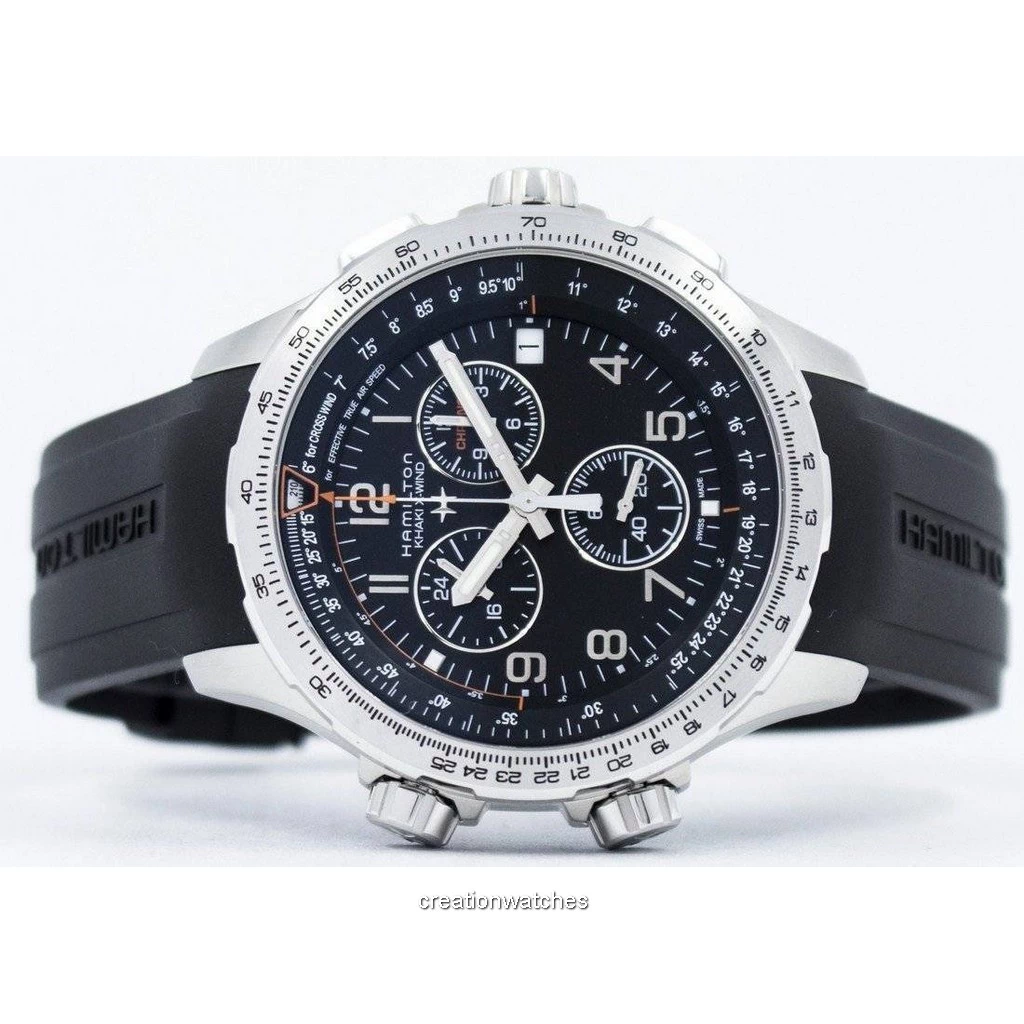 Hamilton Khaki Aviation X-Wind Chronograph Quartz GMT H77912335 Men's Watch