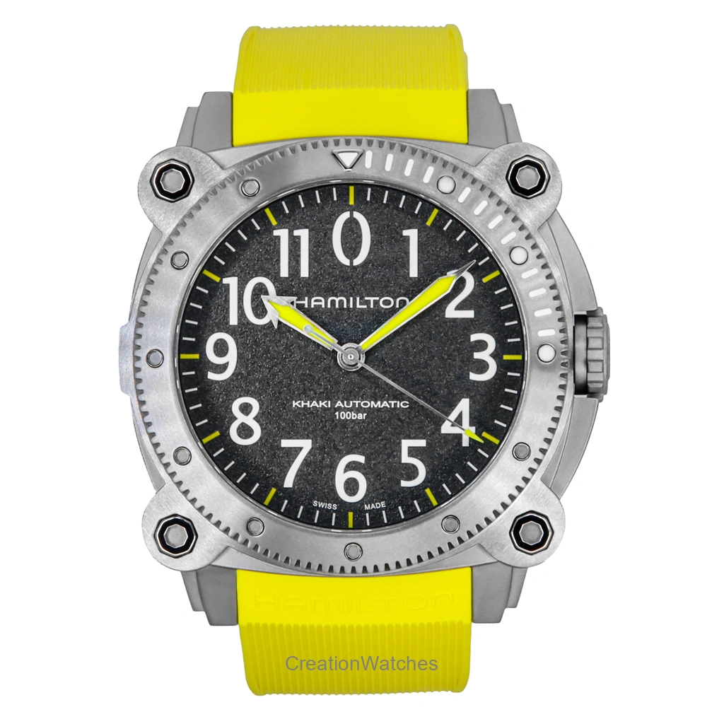 Hamilton Khaki Navy Belowzero Rubber Strap Grey Dial 自動巻き ダイバーズ H78535380 1000m防水 メンズ腕時計