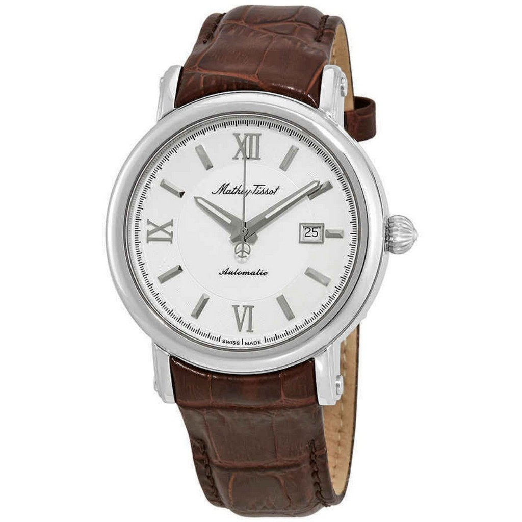 Mathey-Tissot Renaissance Genuine レザーベルト 白文字盤 自動巻き H9030AI メンズ腕時計