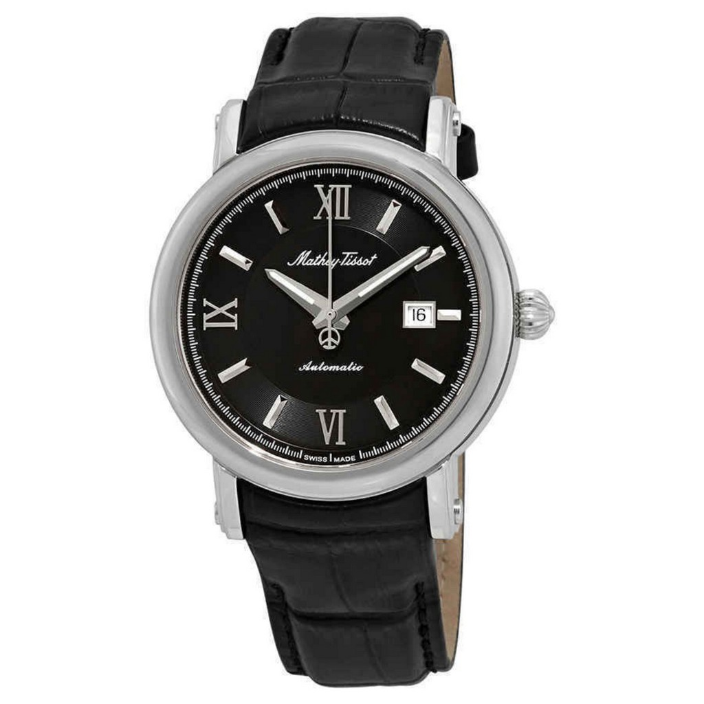 Mathey-Tissot Renaissance Genuine レザーベルト 黒文字盤 自動巻き H9030AN メンズ腕時計
