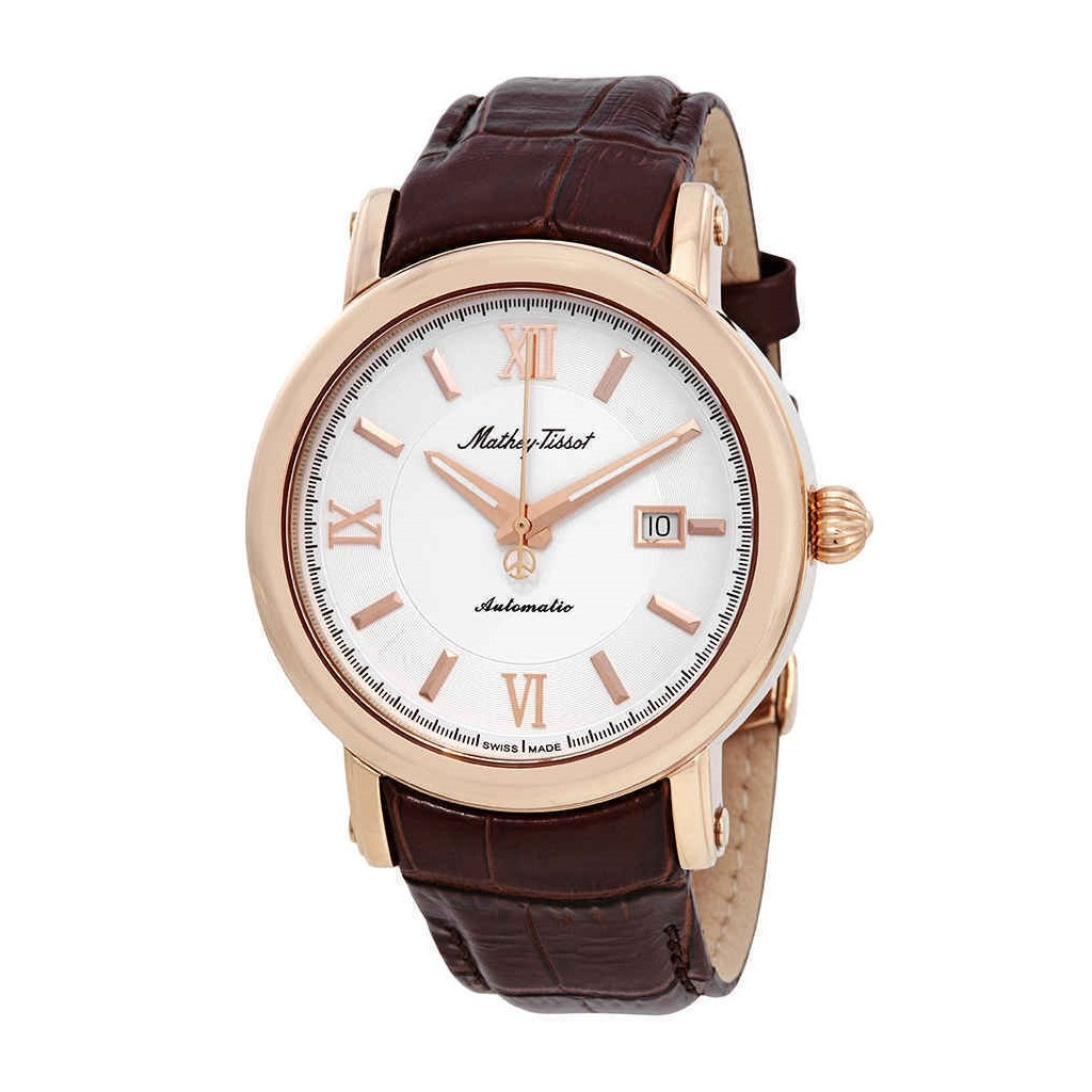 Mathey-Tissot Renaissance Genuine レザーベルト 白文字盤 自動巻き H9030PI メンズ腕時計