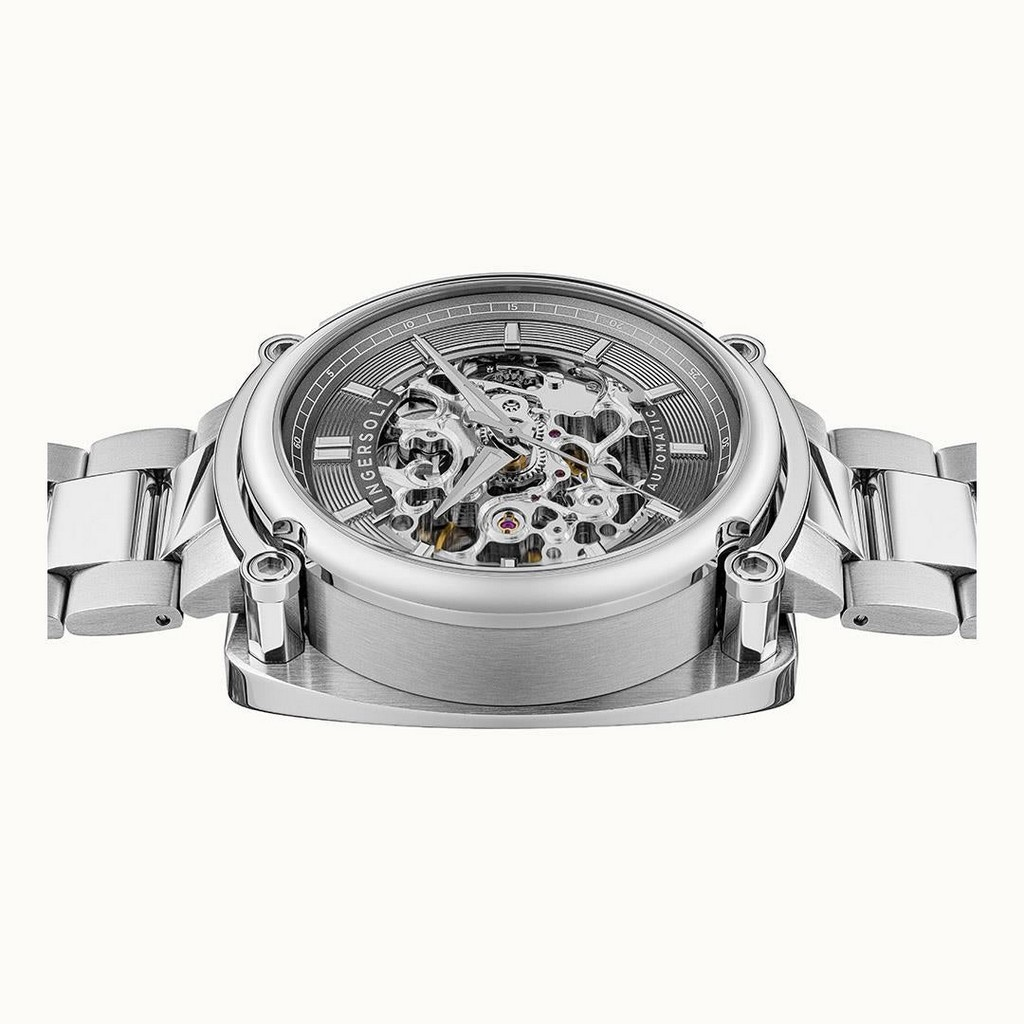 Ingersoll The Michigan Stainless Steel Grey Skeleton Dial Automatic ...