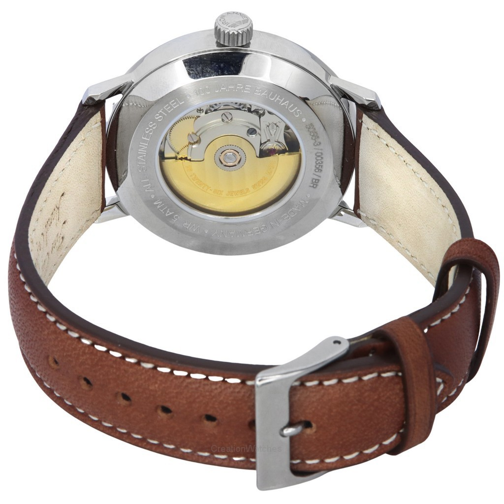 Iron Annie Bauhaus Brown Leather Strap Blue Dial Automatic 50563 Men's Watch