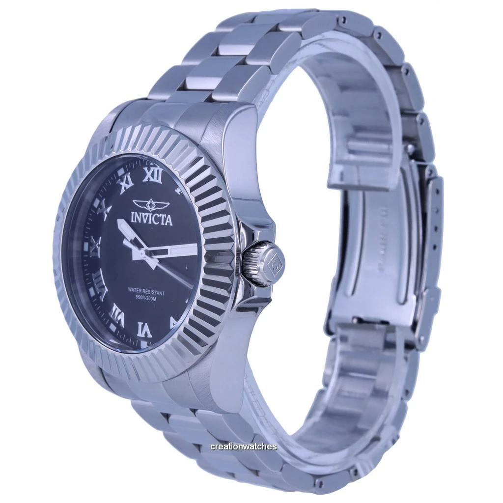 Relógio masculino Invicta Pro Diver aço inoxidável mostrador preto quartzo INV37404 200M