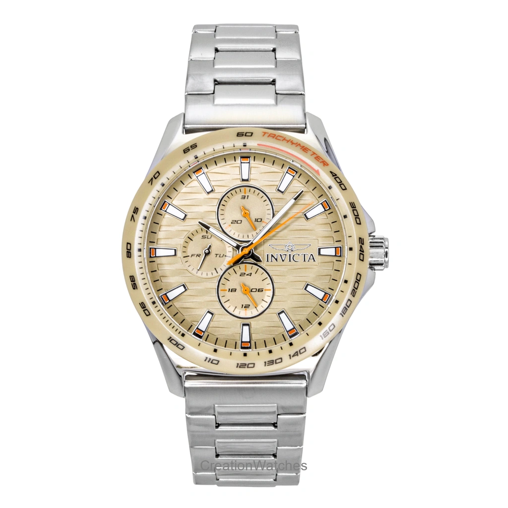 Invicta Racing GMT ステンレススチール Sand Dial クォーツ 47552 メンズ腕時計