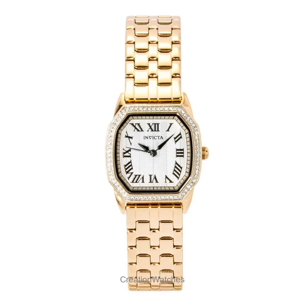 Invicta Wildflower Rose Gold Tone ステンレススチール Silver Dial クォーツ 49039 レディース腕時計