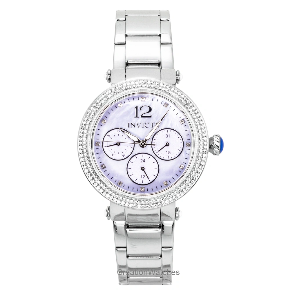 Invicta Bolt Stainless Steel Crystal Light Purple Dial  display picture 1