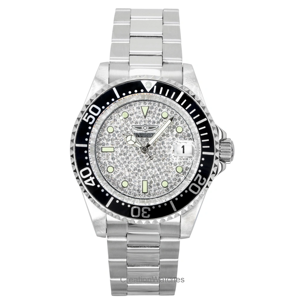 Invicta プロダイバー ステンレススチール Silver Dial 自動巻き ダイバーズ 50278 200m防水 メンズ腕時計