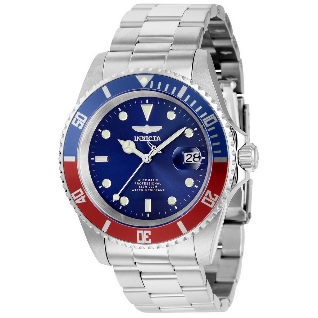 Relógio masculino Invicta Pro Diver profissional com mostrador azul automático 5053OBXL 200M