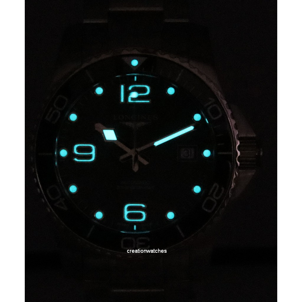 Longines HydroConquest Matt Green With Super-LumiNova Dial Automatic Diver's L3.781.4.06.6 300M Men's Watch