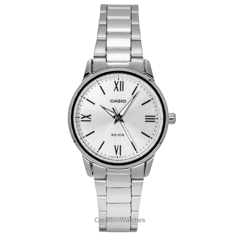 Casio アナログ ステンレススチール Silver Dial クォーツ LTP-1303DD-7AV レディース腕時計