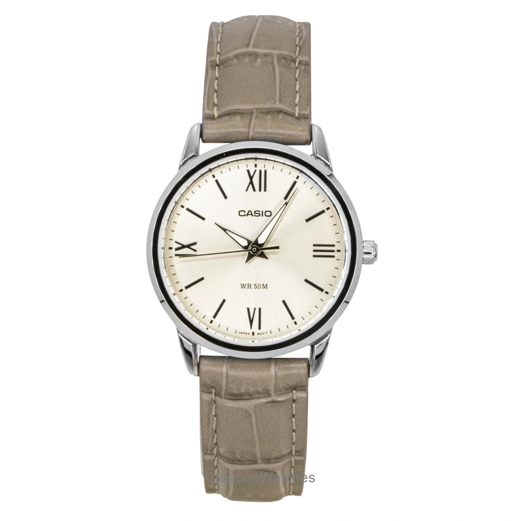 Casio アナログ レザーベルト Gold Dial クォーツ LTP-1303LL-7AV レディース腕時計