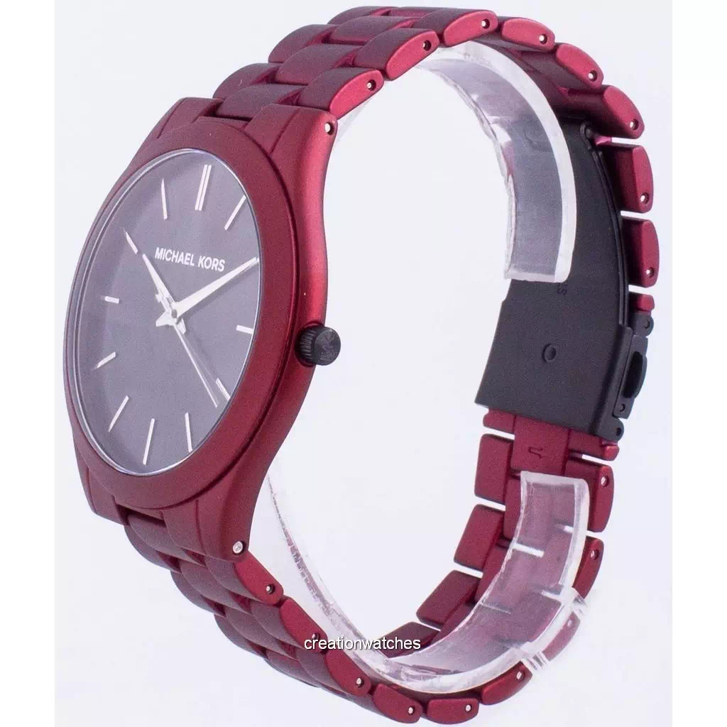 Michael Kors Men's Slim Runway Three-Hand Red Coated Stainless Steel Watch  - MK8712 - Watch Station