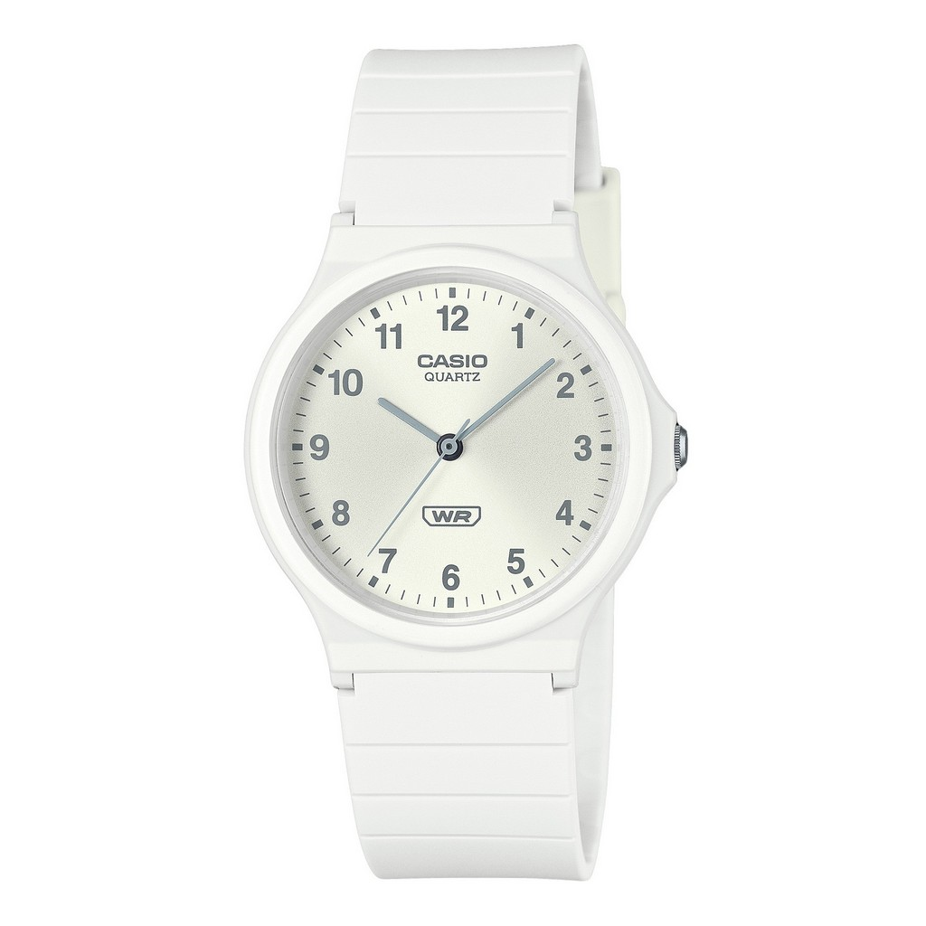 Casio POP アナログ Bio Based 樹脂ベルト Silver Dial クォーツ MQ-24B-7B ユニセックス腕時計