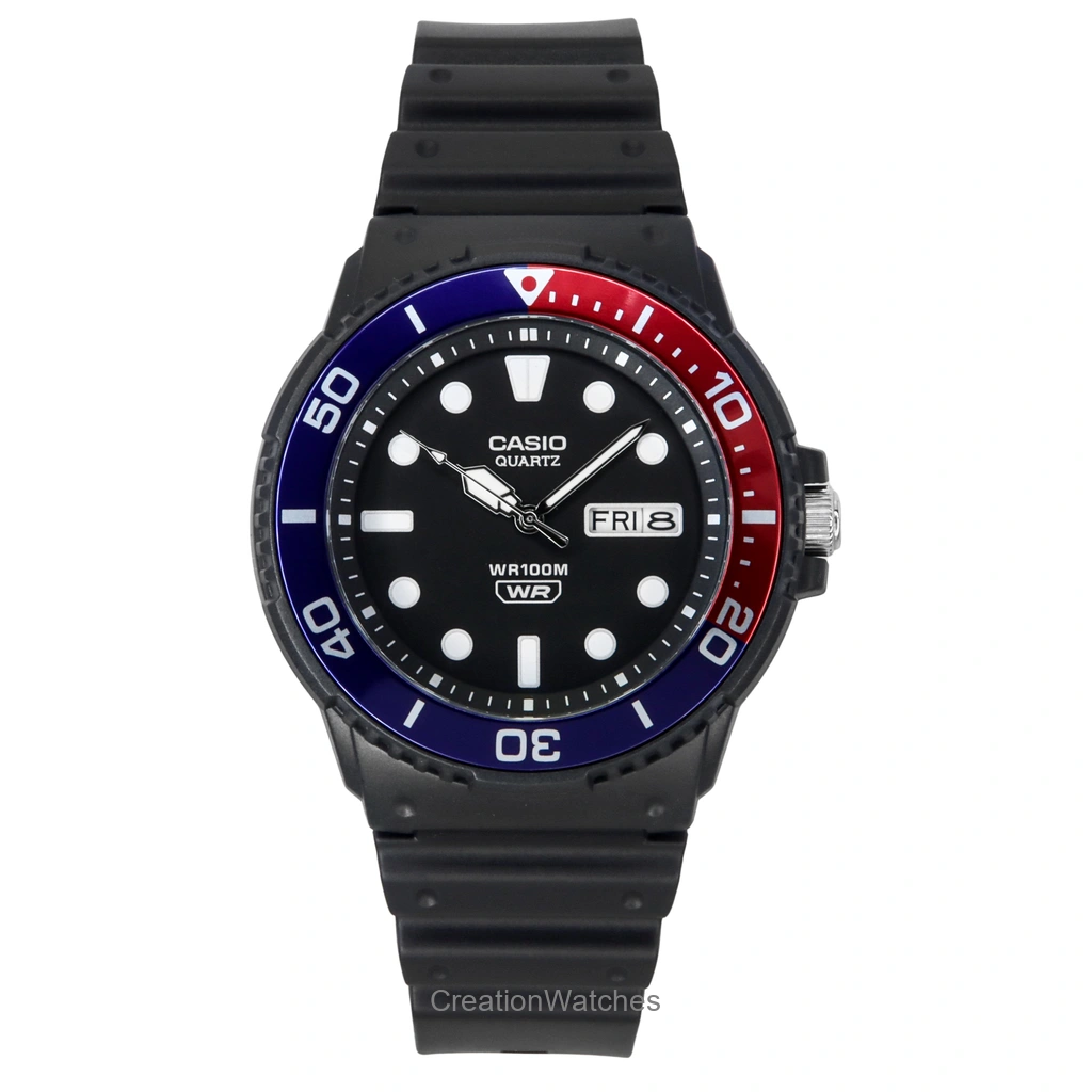 Casio Standard アナログ 樹脂ベルト 黒文字盤 クォーツ MRW-230H-1E2V 100m防水 メンズ腕時計