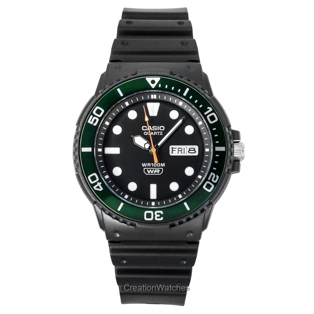 Casio Standard アナログ 樹脂ベルト 黒文字盤 クォーツ MRW-230H-1E3V 100m防水 メンズ腕時計