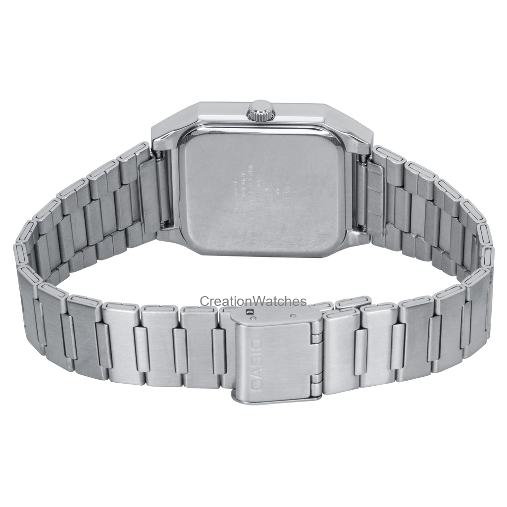 カシオ スタンダード アナログ ステンレススチール ブラックダイヤル