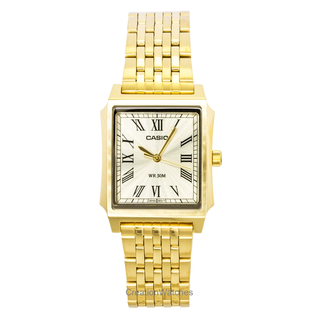 Casio アナログ ステンレススチール Gold Dial クォーツ MTP-B190G-9BV メンズ腕時計