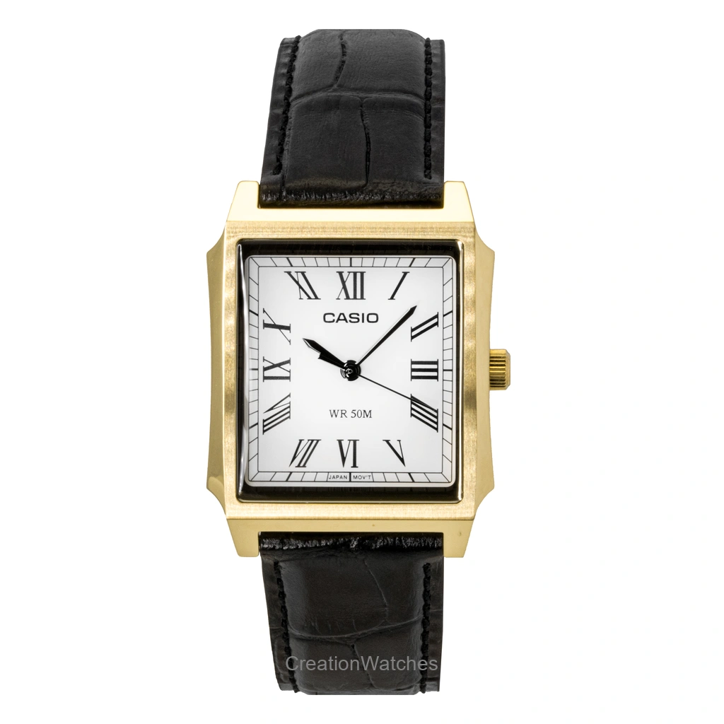 NUOVO Orologio da polso vintage Q&Q Classic con cinturino nero, quadrante bianco e argento – Con scatola - Italia