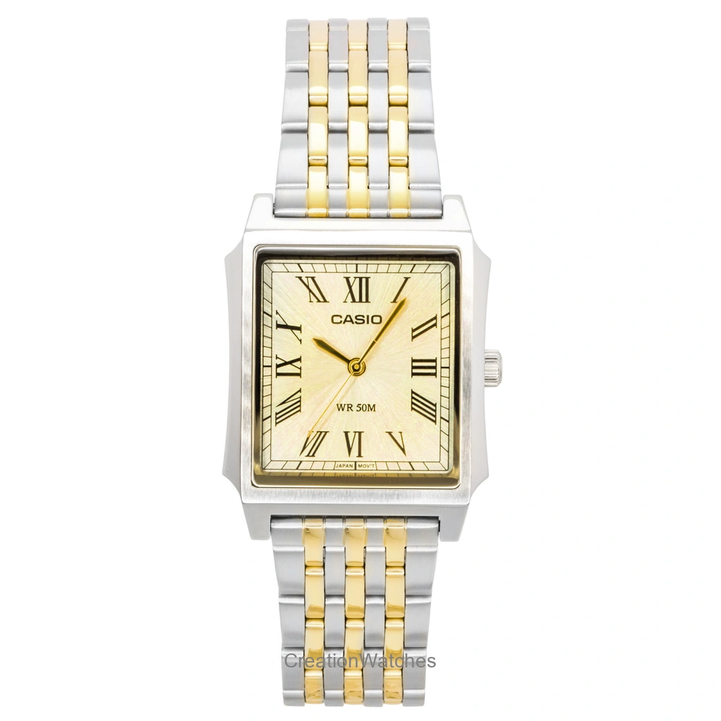 Casio アナログ ステンレススチール Gold Dial クォーツ MTP-B190SG-9BV メンズ腕時計
