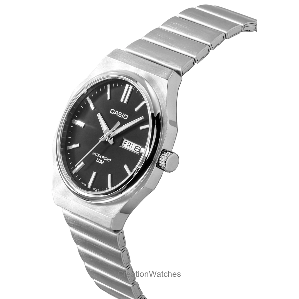 Casio Standard Analog Stainless Steel Black Dial Quartz MTP-E735D