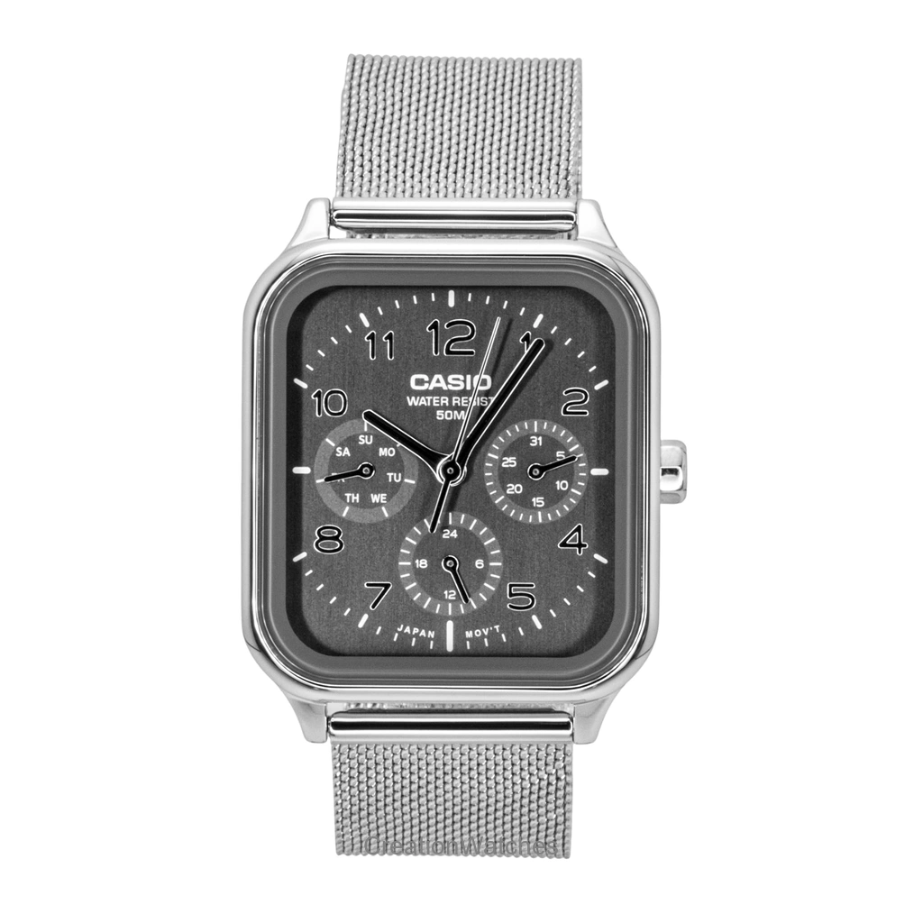 Casio Standard アナログ ステンレススチール Grey Dial クォーツ MTP-M306m防水-8AV メンズ腕時計