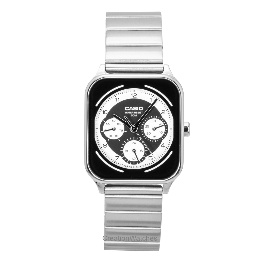 Casio Standard アナログ ステンレススチール Black And 白文字盤 クォーツ MTP-M307D-1BV メンズ腕時計