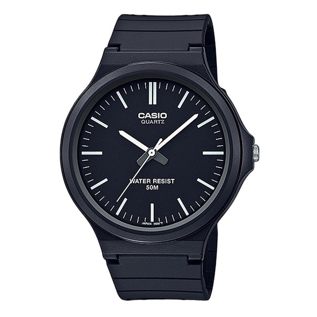 Casio Youth アナログ 樹脂ベルト 黒文字盤 クォーツ MW-240-1EV メンズ腕時計
