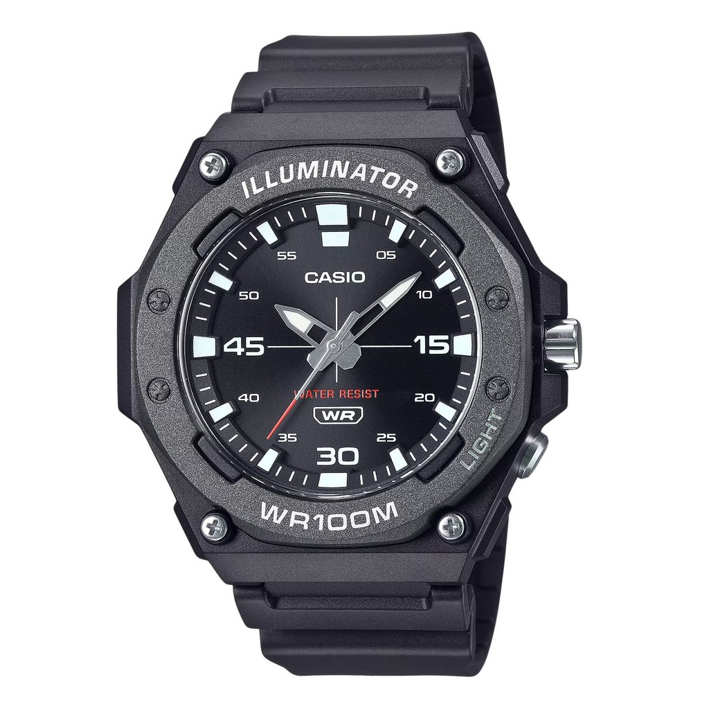 Montre Homme Analogique-digital En Acier Inoxydable Noir Avec Affichage LED Et Date