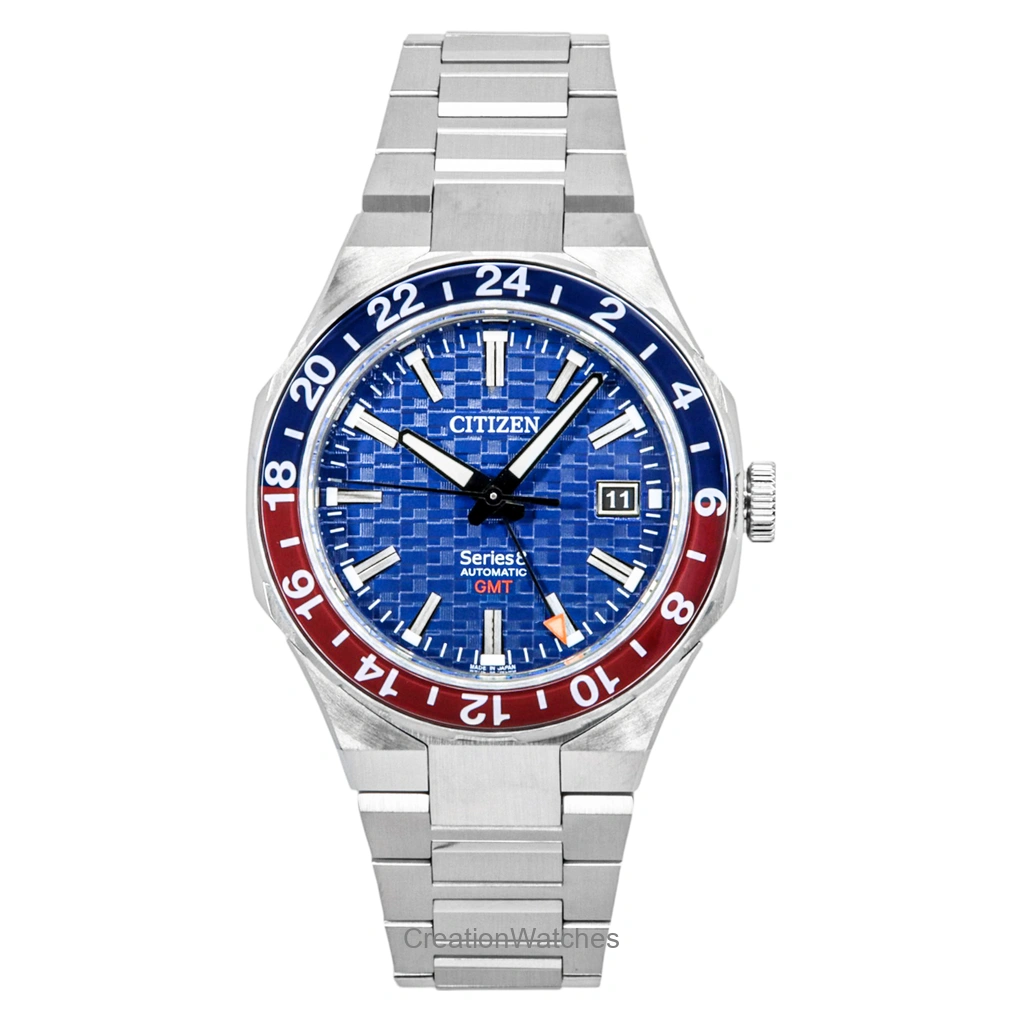 Citizen Series 8 880 GMT ステンレススチール 青文字盤 自動巻き NB6030-59L 100m防水 メンズ腕時計