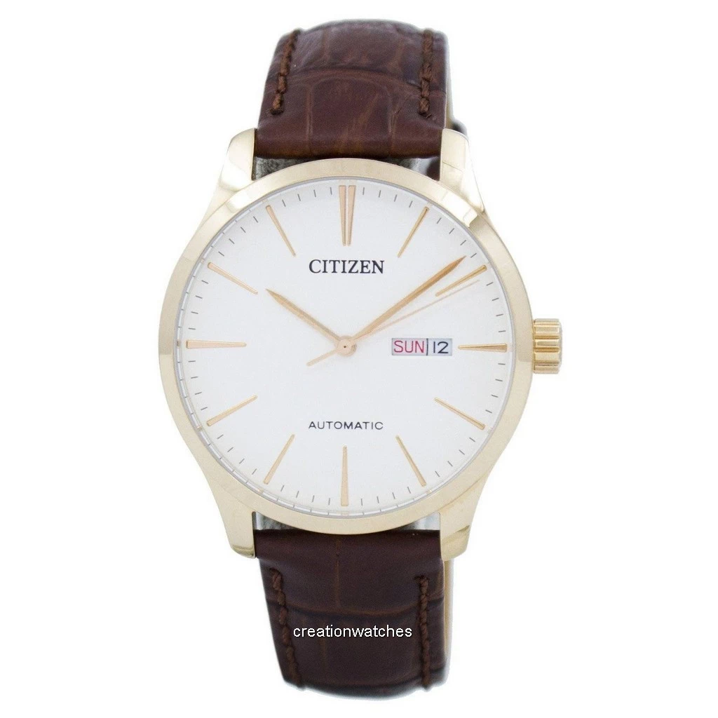 Citizen Automatic Leather White Dial NH8353-18A Men's Watch