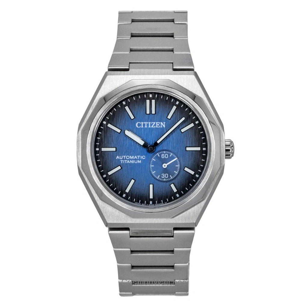 Citizen Zenshin 60 Super Titanium Dark 青文字盤 自動巻き NK5020-58m防水 100m防水 メンズ腕時計