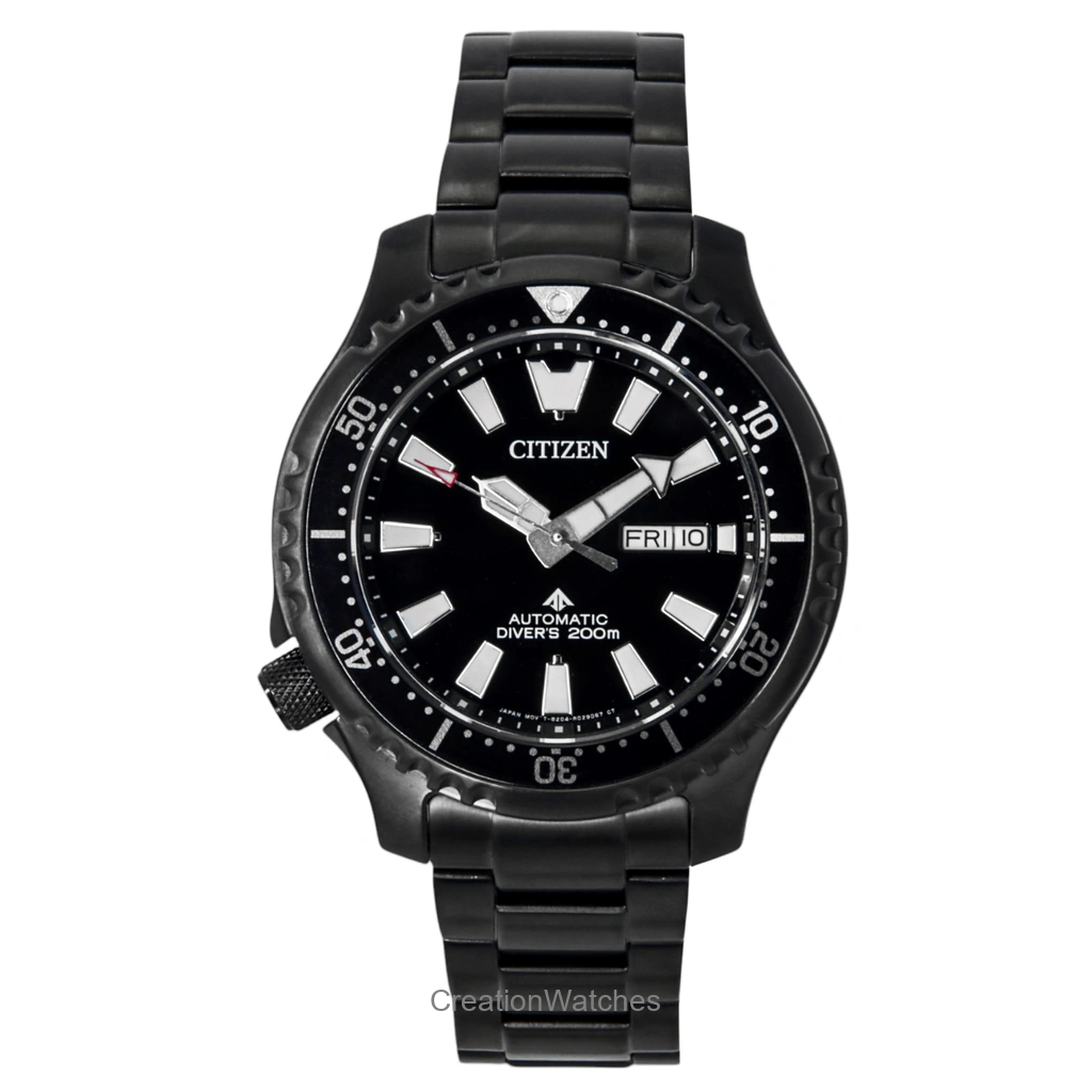 シチズン プロマスター ステンレススチール ブラックダイヤル 自動巻き