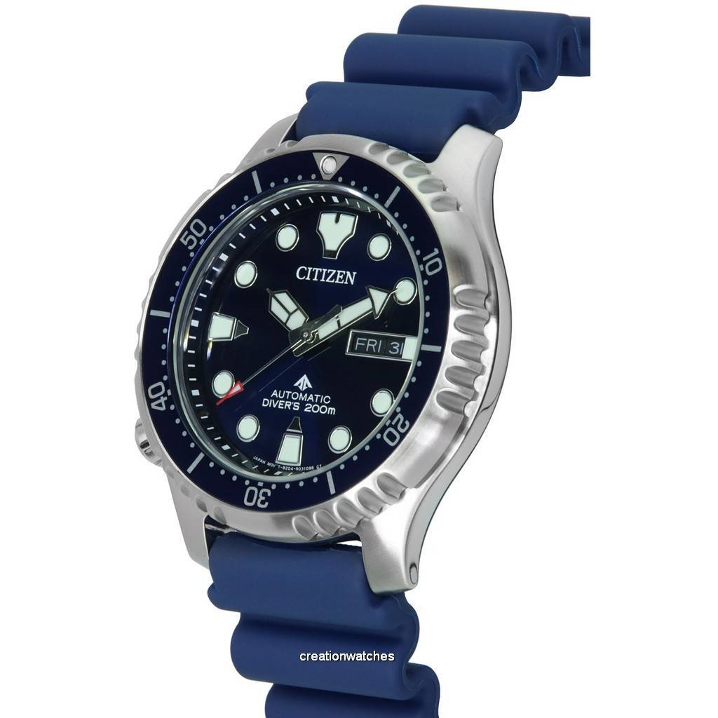 Citizen Promaster Rubber Strap Blue Dial Automatic Diver's NY0141-10L 200M Men's Watch