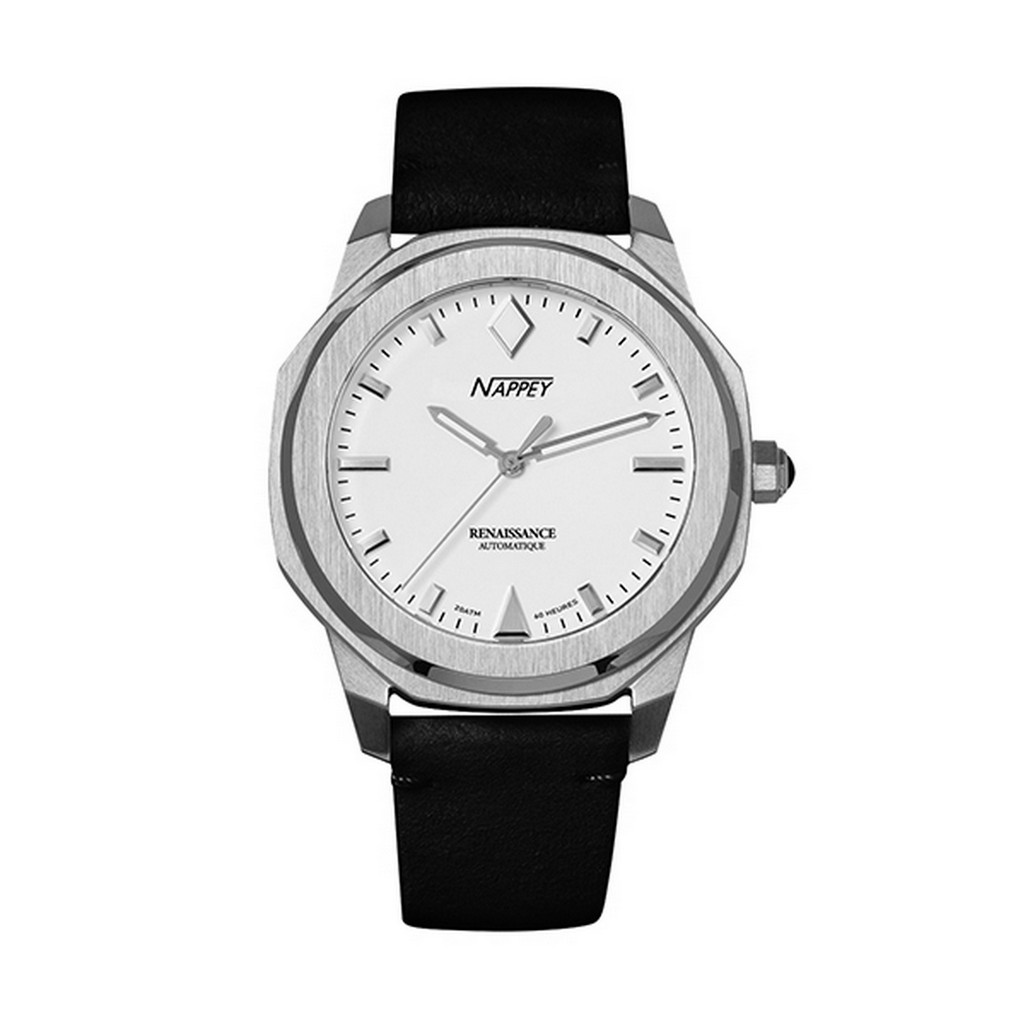Nappey Renaissance Steel And White Suede Automatic NY41-AD2M-3B1A 200M Unisex Watch