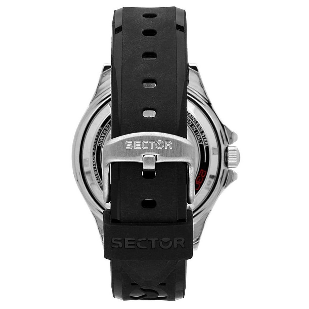 Sector 230 Automatico Silicone Strap Black Dial Automatic R3221161002 100M Men's Watch