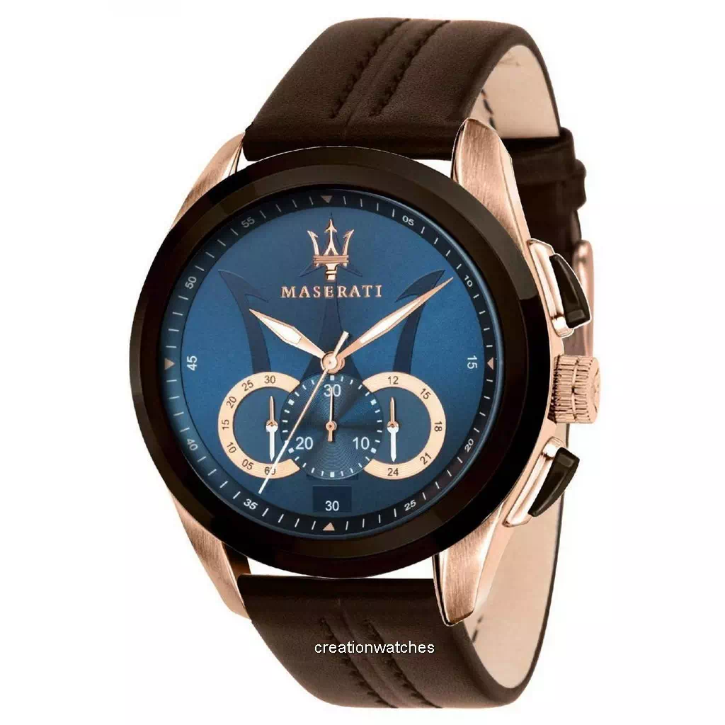 腕時計(アナログ)公式マセラティ時計 ゴールドクロノグラフ - 腕時計