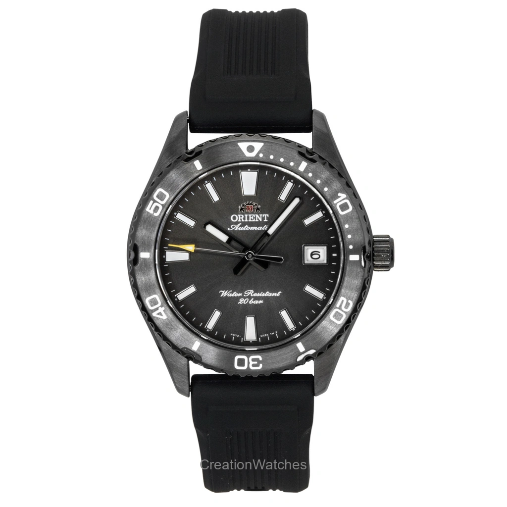 Orient Mako Silicone Strap 黒文字盤 自動巻き ダイバーズ RA-AC0Q10N 200m防水 メンズ腕時計