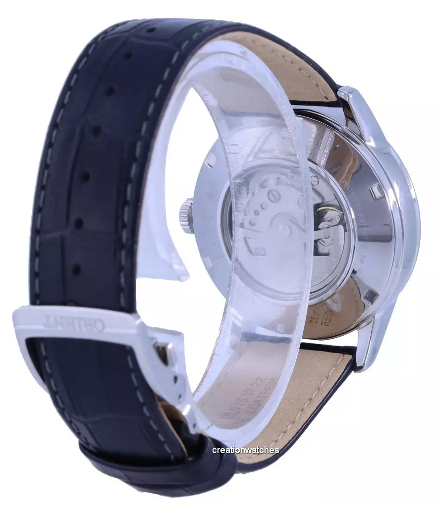 Orient Sun & Moon Black Dial Leather Strap Automatic RA-AK0010B00C Men's Watch