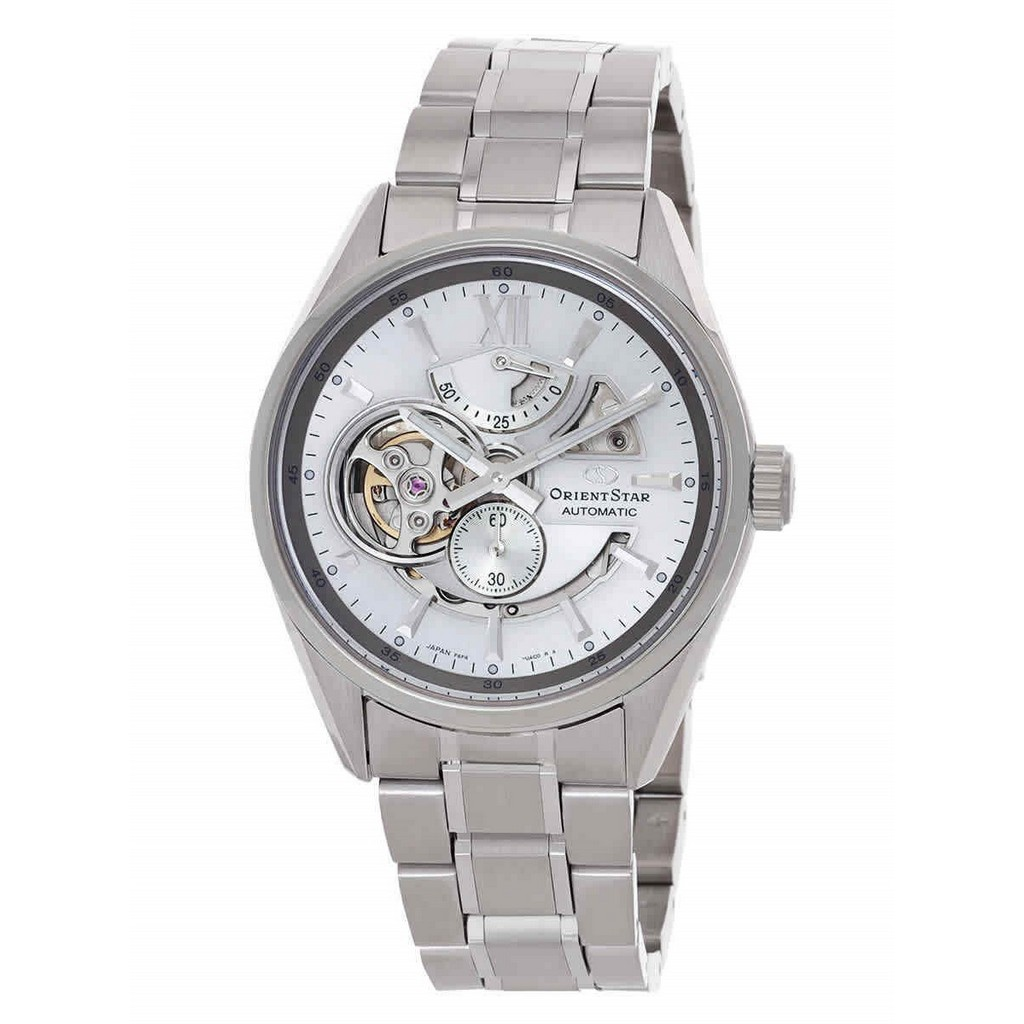 Orient Star Contemporary ステンレススチール Skeleton Silver Dial 自動巻き RE-AV0125S00B 100m防水 メンズ腕時計