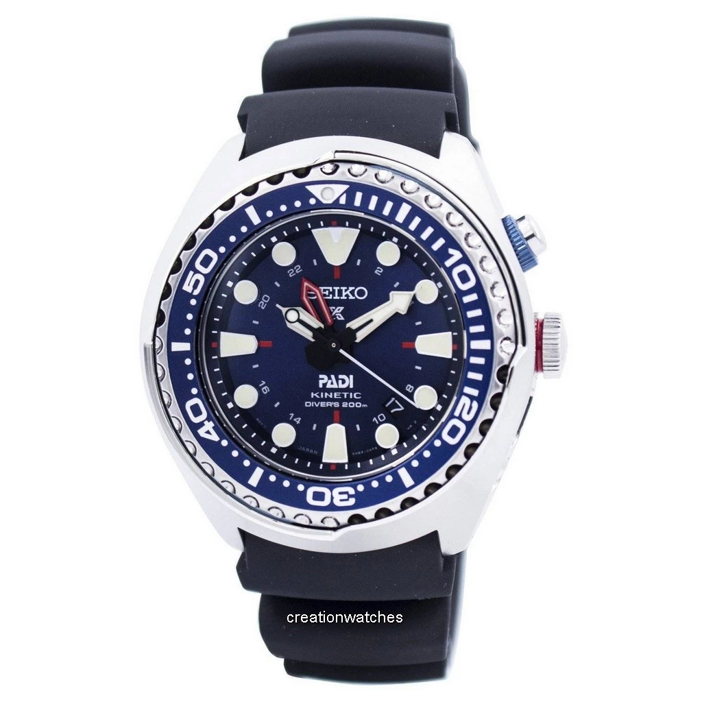 再生品 Seiko Prospex Kinetic GMT ダイバーズ PADI Edition SUN065 SUN065P1 SUN065P メンズ腕時計
