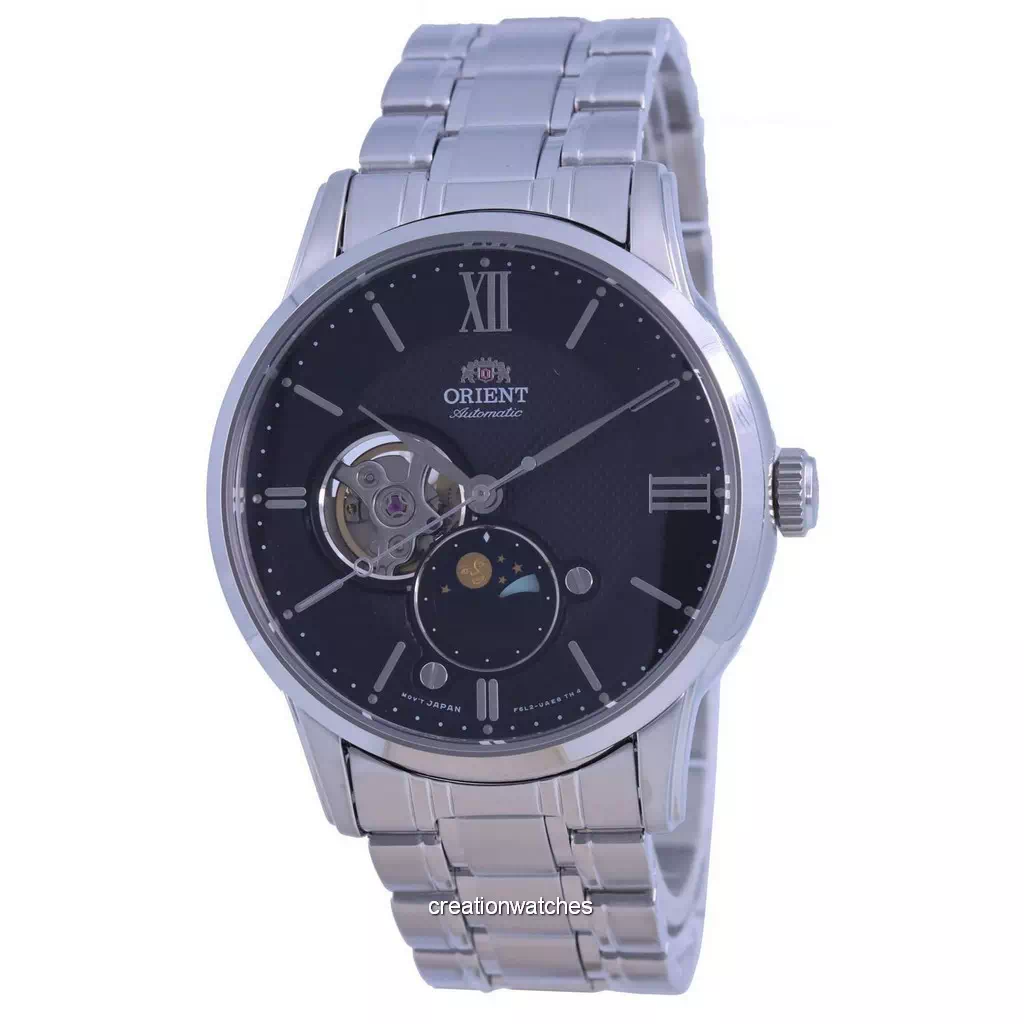 再生品 Orient Classic Sun & Moon Open Heart 自動巻き RA-AS0008B10B メンズ腕時計